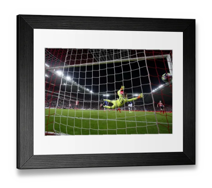 Framed Print : Romelu Lukaku Scores Opening Goal: Everton at Sunderland's Stadium of Light (Premier League)