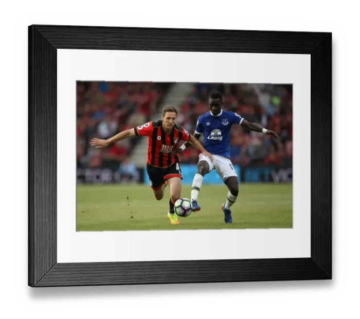 Framed Print : Everton vs. AFC Bournemouth: Intense Battle for Possession at Vitality Stadium Framed Print : Everton vs. AFC Bournemouth: Intense Battle for Possession at Vitality Stadium