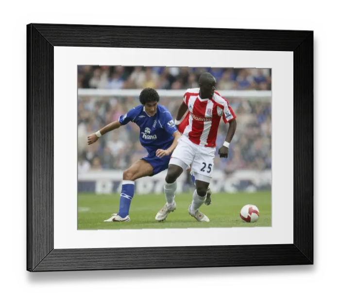Framed Print : Faye vs. Fellaini: A Battle at The Britannia Stadium - Stoke City vs. Everton, Premier League, 2008 Framed Print : Faye vs. Fellaini: A Battle at The Britannia Stadium - Stoke City vs. Everton, Premier League, 2008