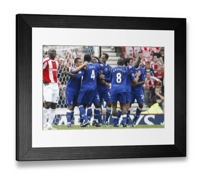 Framed Print : Yakubu's Thrilling Goal: Stoke City vs. Everton, Premier League 2008 Framed Print : Yakubu's Thrilling Goal: Stoke City vs. Everton, Premier League 2008