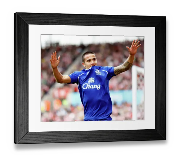 Framed Print : Tim Cahill's Hat-Trick: Everton's Triumph Over Stoke City in the Barclays Premier League Framed Print : Tim Cahill's Hat-Trick: Everton's Triumph Over Stoke City in the Barclays Premier League