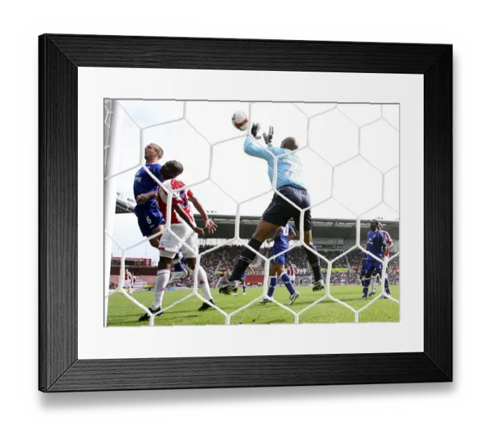Framed Print : Phil Jagielka's Own Goal Gives Stoke City Victory Over Everton in Premier League Clash