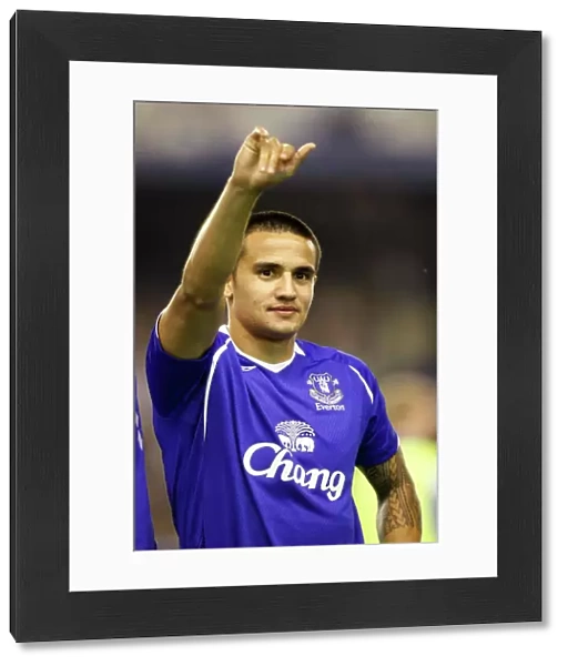 Tim Cahill in Action: Everton vs Standard Liege, UEFA Cup First Round First Leg, Goodison Park