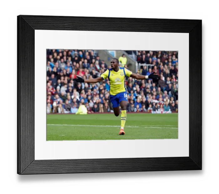 Framed Print : Yannick Bolasie's Goal Celebration: Everton's First at Turf Moor Against Burnley (Premier League) Framed Print : Yannick Bolasie's Goal Celebration: Everton's First at Turf Moor Against Burnley (Premier League)