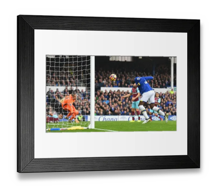 Framed Print : Romelu Lukaku Scores First Goal: Everton's Victory at Goodison Park vs. West Ham United Framed Print : Romelu Lukaku Scores First Goal: Everton's Victory at Goodison Park vs. West Ham United
