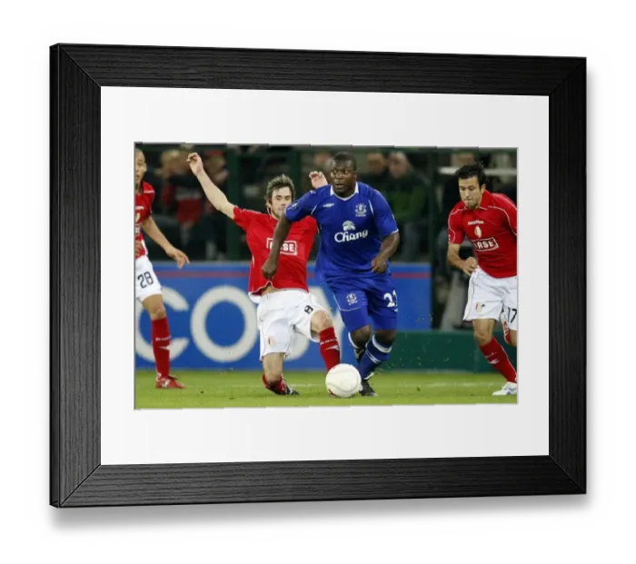 Framed Print : Yakubu vs. Defour: Battle in the UEFA Cup - Everton vs. Standard Liege Framed Print : Yakubu vs. Defour: Battle in the UEFA Cup - Everton vs. Standard Liege