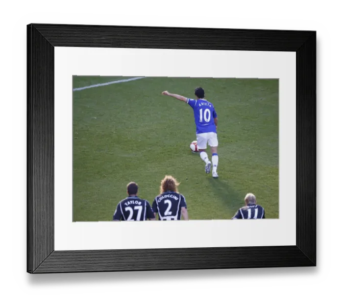 Framed Print : Mikel Arteta's Penalty: Everton Takes Early Lead Over Newcastle United (08 / 09)