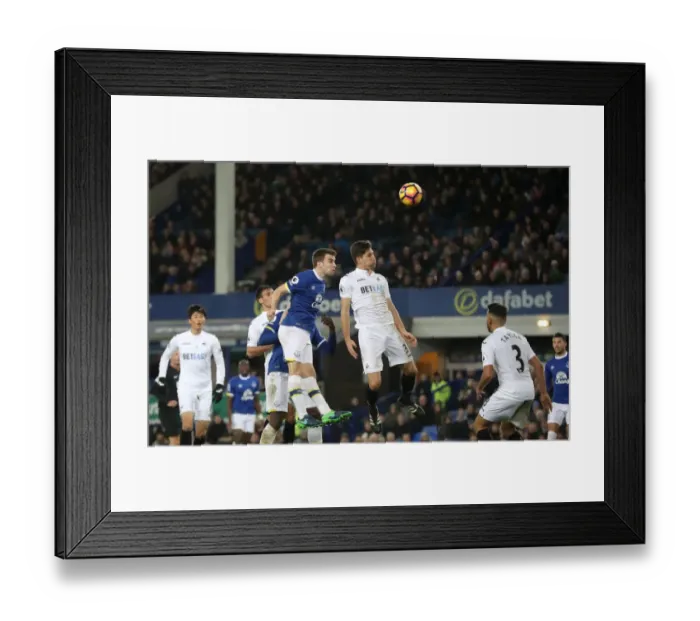 Framed Print : Seamus Coleman Scores the Opener: Everton vs Swansea City at Goodison Park, Premier League Framed Print : Seamus Coleman Scores the Opener: Everton vs Swansea City at Goodison Park, Premier League