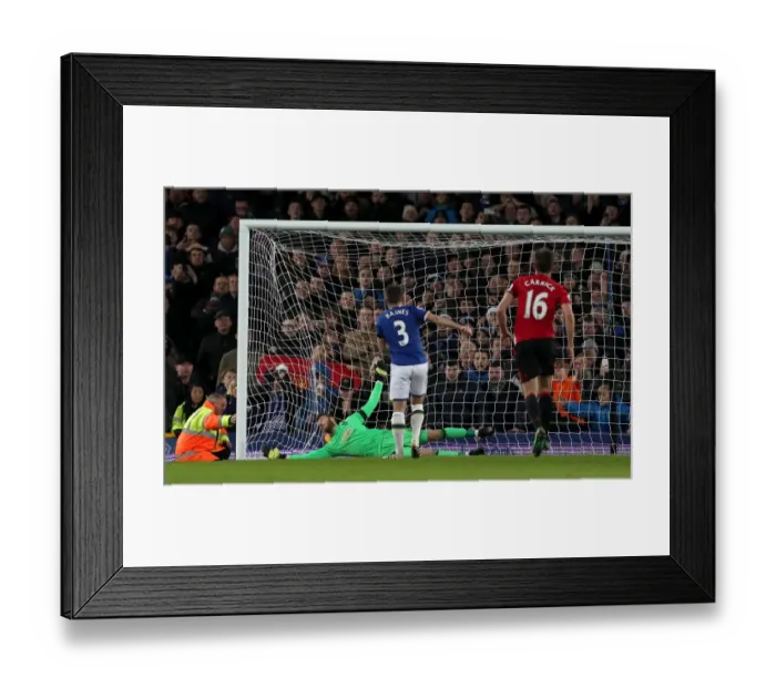 Framed Print : Leighton Baines Scores Penalty: Everton vs Manchester United at Goodison Park - Premier League Goal #1 Framed Print : Leighton Baines Scores Penalty: Everton vs Manchester United at Goodison Park - Premier League Goal #1