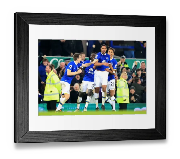 Framed Print : Everton's Ashley Williams Celebrates Second Goal Against Arsenal at Goodison Park Framed Print : Everton's Ashley Williams Celebrates Second Goal Against Arsenal at Goodison Park