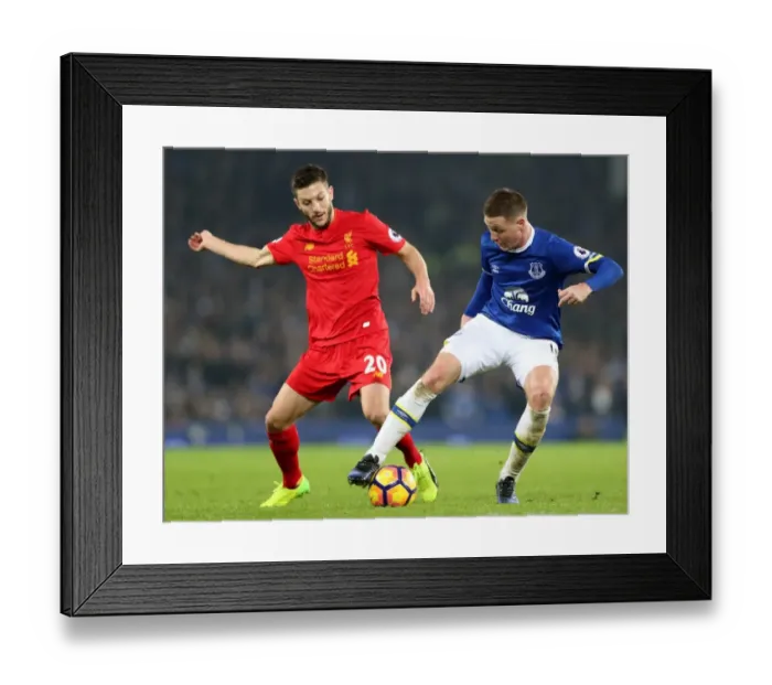 Framed Print : Intense Rivalry: McCarthy vs. Lallana at Goodison Park - Everton vs. Liverpool, Premier League Framed Print : Intense Rivalry: McCarthy vs. Lallana at Goodison Park - Everton vs. Liverpool, Premier League