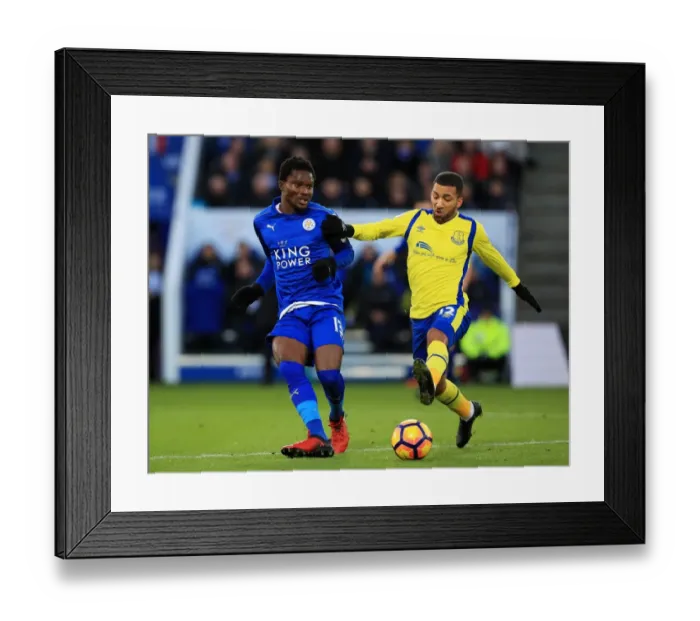 Framed Print : Battle for the Ball: Leicester City vs. Everton - Premier League Framed Print : Battle for the Ball: Leicester City vs. Everton - Premier League