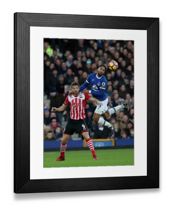 Framed Print : Intense Rivalry: Ashley Williams vs Jay Rodriguez - Everton vs Southampton at Goodison Park Framed Print : Intense Rivalry: Ashley Williams vs Jay Rodriguez - Everton vs Southampton at Goodison Park