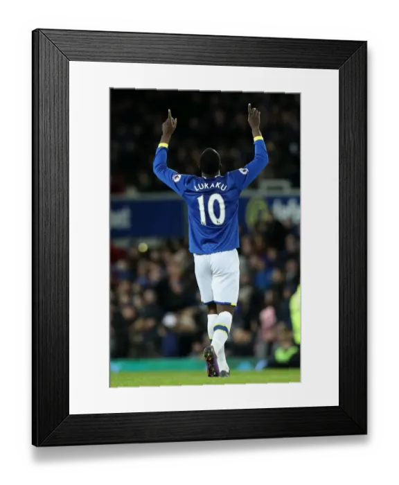 Framed Print : Everton's Romelu Lukaku Celebrates Third Goal Against Southampton at Goodison Park Framed Print : Everton's Romelu Lukaku Celebrates Third Goal Against Southampton at Goodison Park
