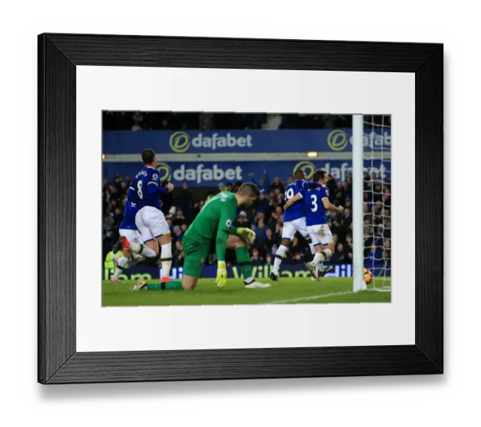 Framed Print : Everton's Leighton Baines Scores Second Goal: Everton 2-0 Southampton (Premier League, Goodison Park) Framed Print : Everton's Leighton Baines Scores Second Goal: Everton 2-0 Southampton (Premier League, Goodison Park)