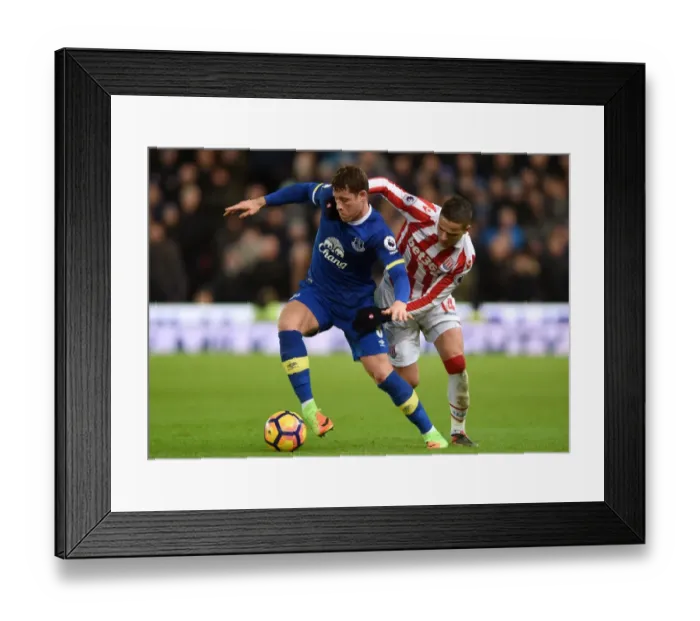 Framed Print : Intense Rivalry: Barkley vs. Afellay - A Battle for Ball Possession, Everton vs. Stoke City, Premier League Framed Print : Intense Rivalry: Barkley vs. Afellay - A Battle for Ball Possession, Everton vs. Stoke City, Premier League