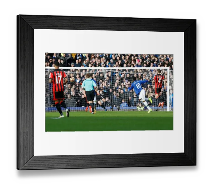 Framed Print : Romelu Lukaku Scores Opening Goal: Everton's Victory Kickstart at Goodison Park vs AFC Bournemouth Framed Print : Romelu Lukaku Scores Opening Goal: Everton's Victory Kickstart at Goodison Park vs AFC Bournemouth
