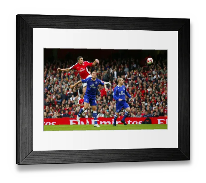 Framed Print : RVP vs Jagielka: Clash between Arsenal's Van Persie and Everton's Jagielka in the Barclays Premier League Framed Print : RVP vs Jagielka: Clash between Arsenal's Van Persie and Everton's Jagielka in the Barclays Premier League