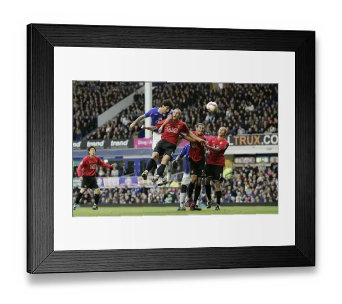 Framed Print : Marouane Fellaini Scores the Opener: Everton's Historic Goal Against Manchester United (2008) Framed Print : Marouane Fellaini Scores the Opener: Everton's Historic Goal Against Manchester United (2008)