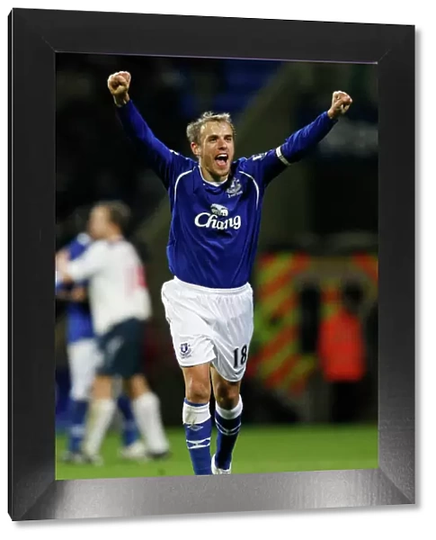 Phil Neville's Thrilling Goal Celebration vs. Bolton Wanderers (Everton vs. Bolton, Barclays Premier League, 2008)