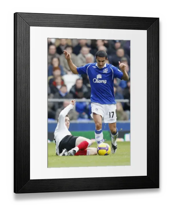 Framed Print : Intense Rivalry: Tim Cahill vs Zoltan Gera Battle at Goodison Park, Everton vs Fulham, Premier League Football, 2008 Framed Print : Intense Rivalry: Tim Cahill vs Zoltan Gera Battle at Goodison Park, Everton vs Fulham, Premier League Football, 2008