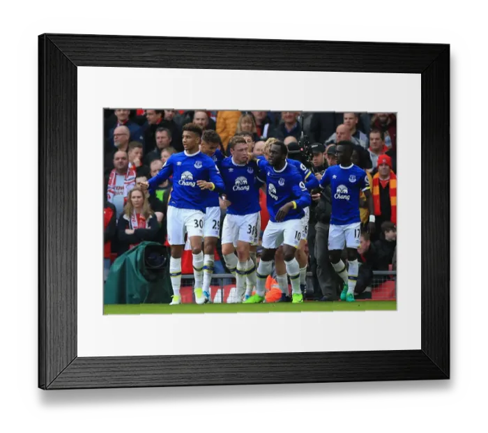 Framed Print : Pennington's Stunner: Everton Celebrates First Goal at Anfield Against Liverpool (Premier League) Framed Print : Pennington's Stunner: Everton Celebrates First Goal at Anfield Against Liverpool (Premier League)