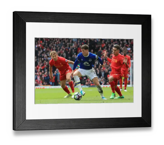 Framed Print : Ross Barkley Clashes with Lucas Leiva and Roberto Firmino in Intense Liverpool vs. Everton Premier League Showdown (Anfield) Framed Print : Ross Barkley Clashes with Lucas Leiva and Roberto Firmino in Intense Liverpool vs. Everton Premier League Showdown (Anfield)