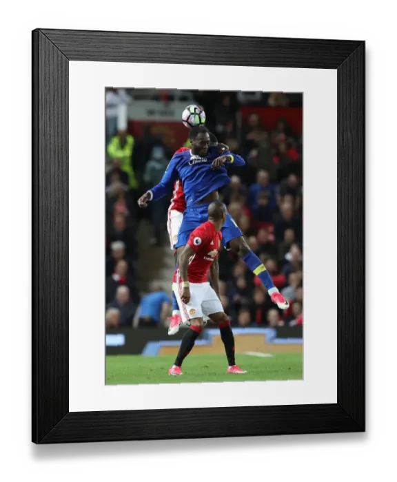 Framed Print : Everton's Romelu Lukaku vs. Manchester United's Eric Bailly: A Premier League Rivalry at Old Trafford Framed Print : Everton's Romelu Lukaku vs. Manchester United's Eric Bailly: A Premier League Rivalry at Old Trafford
