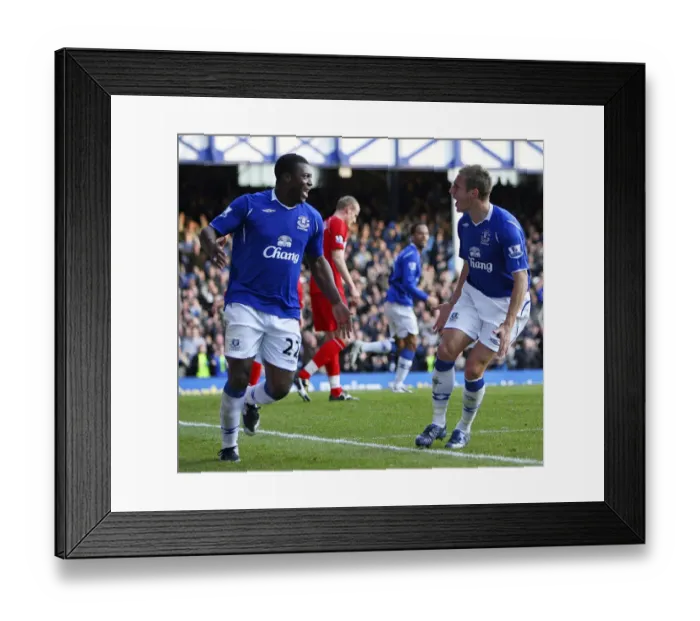 Framed Print : Yakubu's Historic Goal: Everton's First Against Middlesbrough in 2008 Premier League Framed Print : Yakubu's Historic Goal: Everton's First Against Middlesbrough in 2008 Premier League