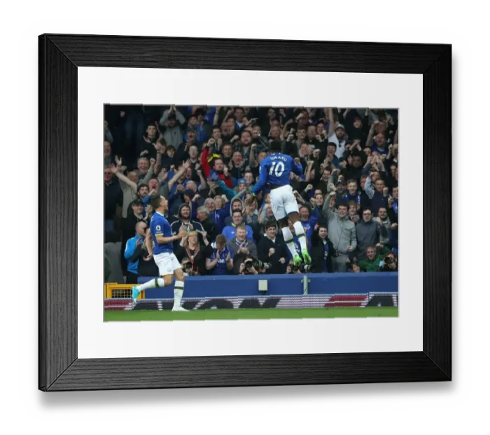 Framed Print : Everton's Romelu Lukaku Scores Fourth Goal: Everton 4- Leicester City (Premier League 2016-17, Goodison Park) Framed Print : Everton's Romelu Lukaku Scores Fourth Goal: Everton 4- Leicester City (Premier League 2016-17, Goodison Park)
