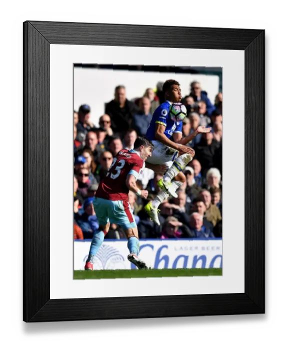 Framed Print : Everton vs Burnley: Intense Battle for the Ball - Mason Holgate vs Stephen Ward (Premier League 2016-17, Goodison Park) Framed Print : Everton vs Burnley: Intense Battle for the Ball - Mason Holgate vs Stephen Ward (Premier League 2016-17, Goodison Park)