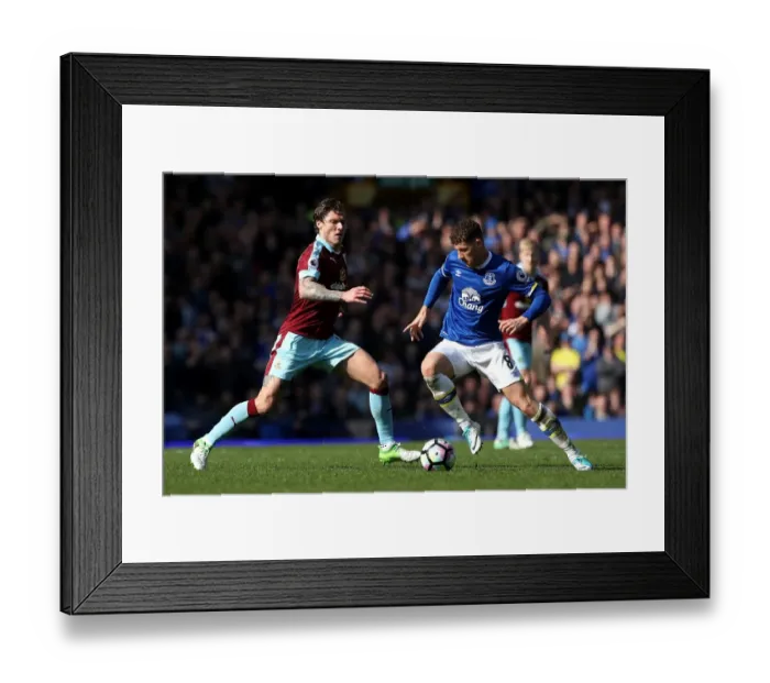 Framed Print : Everton vs Burnley: Ross Barkley vs Jeff Hendrick - Intense Battle for Ball at Goodison Park (Premier League, 2016-17) Framed Print : Everton vs Burnley: Ross Barkley vs Jeff Hendrick - Intense Battle for Ball at Goodison Park (Premier League, 2016-17)