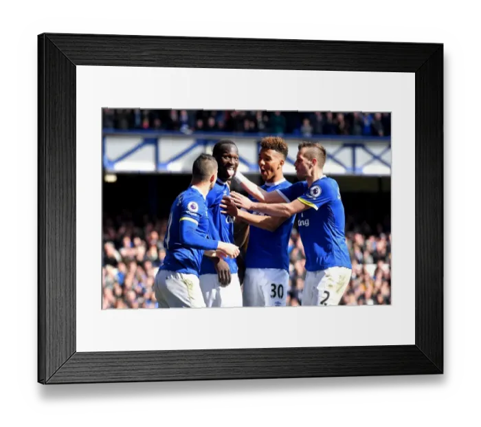 Framed Print : Everton's Romelu Lukaku Celebrates His Hat-Trick Against Burnley (Premier League 2016-17) Framed Print : Everton's Romelu Lukaku Celebrates His Hat-Trick Against Burnley (Premier League 2016-17)