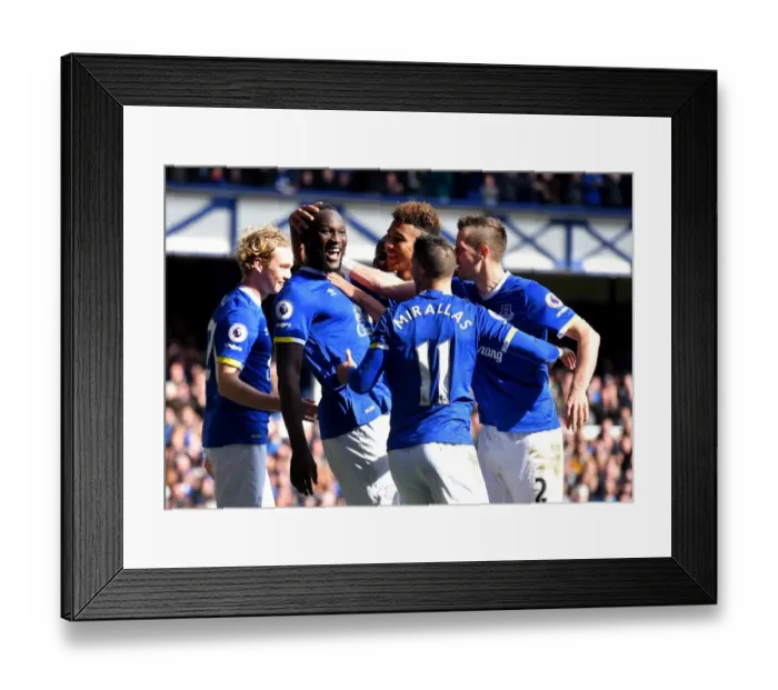 Framed Print : Romelu Lukaku's Triumphant Third Goal Celebration vs Burnley (Premier League 2016-17) Framed Print : Romelu Lukaku's Triumphant Third Goal Celebration vs Burnley (Premier League 2016-17)