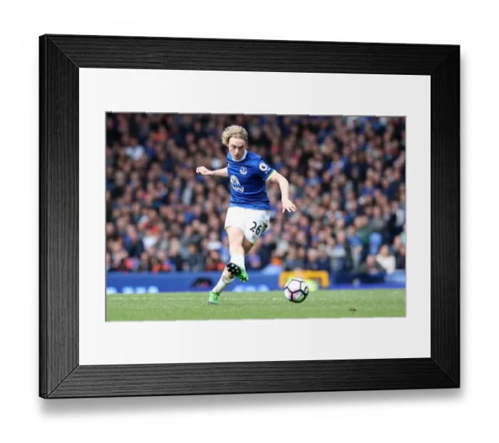 Framed Print : Tom Davies of Everton Facing Off Against Burnley at Goodison Park during the 2016-17 Premier League Season Framed Print : Tom Davies of Everton Facing Off Against Burnley at Goodison Park during the 2016-17 Premier League Season