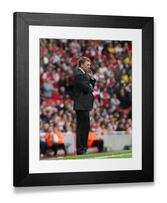 Framed Print : David Moyes and Everton Face Off Against Arsenal in Barclays Premier League Showdown at Emirates Stadium, October 2008 Framed Print : David Moyes and Everton Face Off Against Arsenal in Barclays Premier League Showdown at Emirates Stadium, October 2008