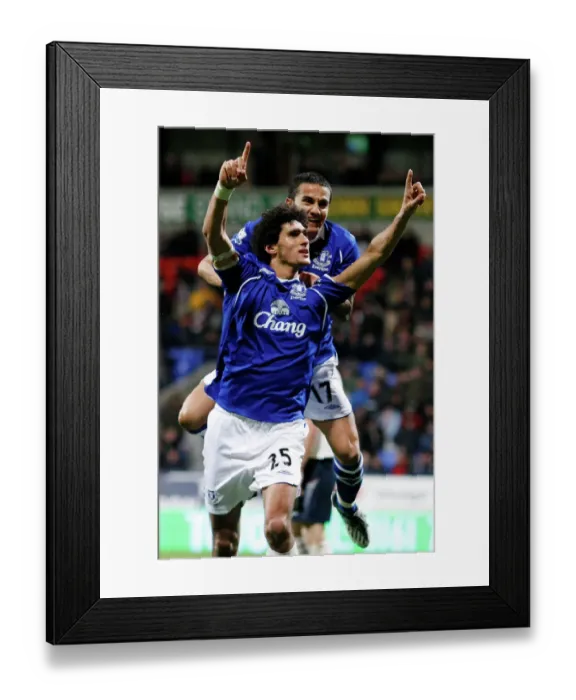 Framed Print : Everton's Fellaini and Cahill: Unforgettable Goal Celebration vs. Bolton Wanderers in Premier League (October 2008) Framed Print : Everton's Fellaini and Cahill: Unforgettable Goal Celebration vs. Bolton Wanderers in Premier League (October 2008)