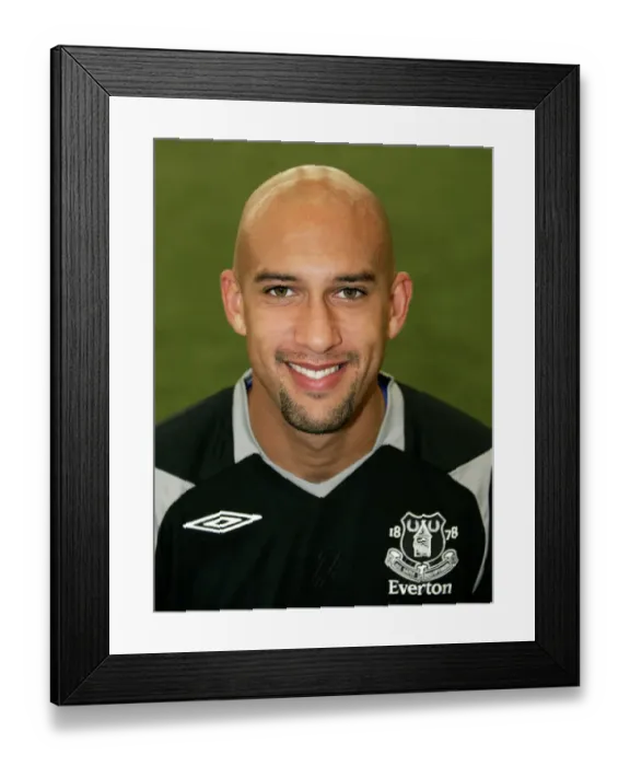 Framed Print : Everton FC 2008-09 Team: Andy Van der Meyde at Goodison Park Framed Print : Everton FC 2008-09 Team: Andy Van der Meyde at Goodison Park