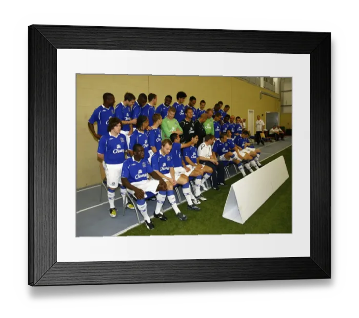 Framed Print : Everton Football Club 2008-09 Team Photocall at Goodison Park