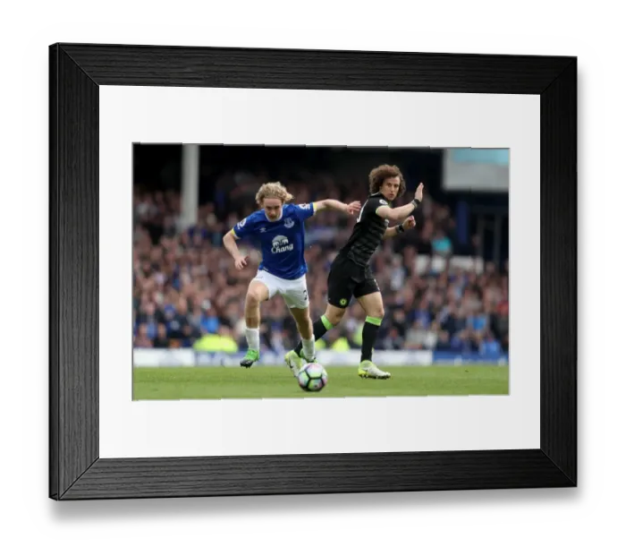Framed Print : Battle at Goodison Park: Tom Davies vs David Luiz - A Clash of Midfield Titans Framed Print : Battle at Goodison Park: Tom Davies vs David Luiz - A Clash of Midfield Titans