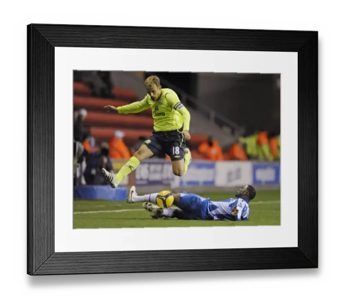 Framed Print : Football - Wigan Athletic v Everton Barclays Premier