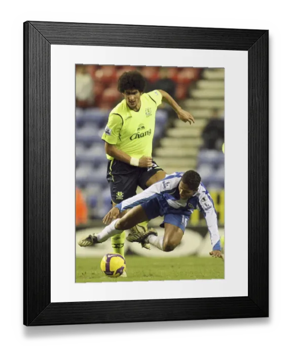 Framed Print : Fellaini vs Valencia: Intense Battle in the Barclays Premier League Framed Print : Fellaini vs Valencia: Intense Battle in the Barclays Premier League