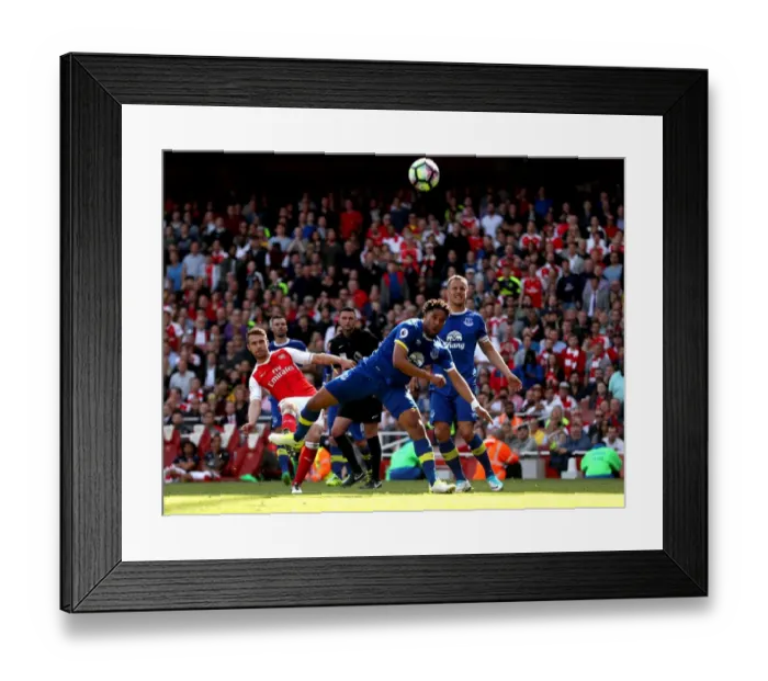 Framed Print : Arsenal's Aaron Ramsey Scores Third Goal Against Everton in 2016-17 Premier League Match at Emirates Stadium Framed Print : Arsenal's Aaron Ramsey Scores Third Goal Against Everton in 2016-17 Premier League Match at Emirates Stadium