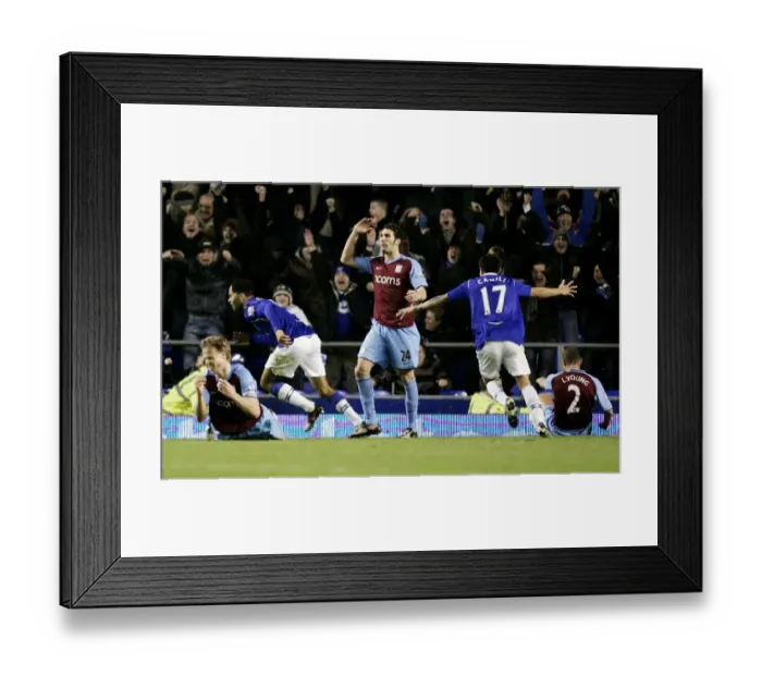Framed Print : Football - Everton v Aston Villa - Barclays Premier