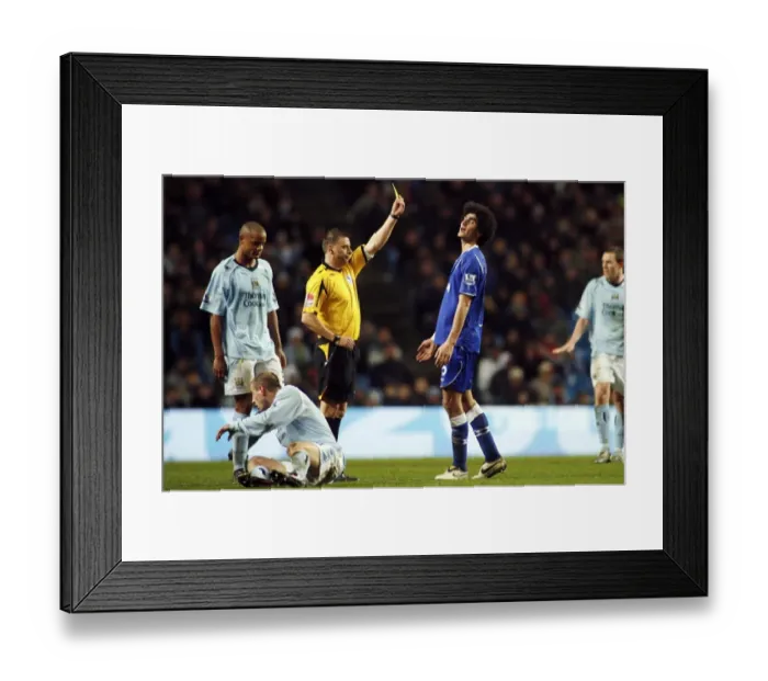 Framed Print : Marouane Fellani Booked: Everton's Midfielder Receives Yellow Card vs. Manchester City, 2008 Premier League Framed Print : Marouane Fellani Booked: Everton's Midfielder Receives Yellow Card vs. Manchester City, 2008 Premier League