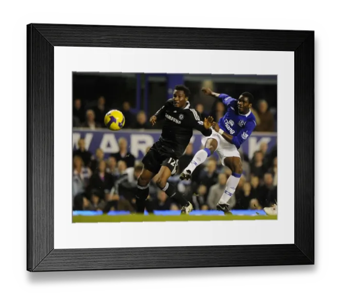 Framed Print : Mikel vs Yobo: A Battle of Midfield Giants - Everton vs Chelsea, Barclays Premier League, Goodison Park, 22 / 12 / 08 Framed Print : Mikel vs Yobo: A Battle of Midfield Giants - Everton vs Chelsea, Barclays Premier League, Goodison Park, 22 / 12 / 08