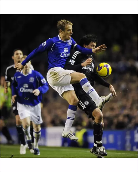 Neville vs Ballack: A Premier League Battle at Goodison Park - Everton vs Chelsea, December 2008