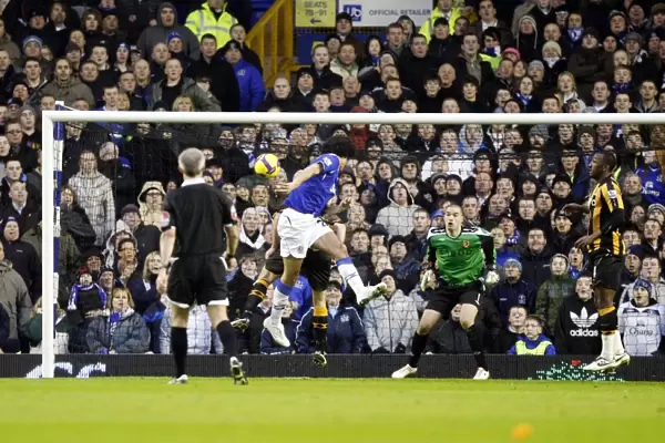 Marouane Fellaini Scores First Goal for Everton: Everton vs Hull City, Barclays Premier League, 2009