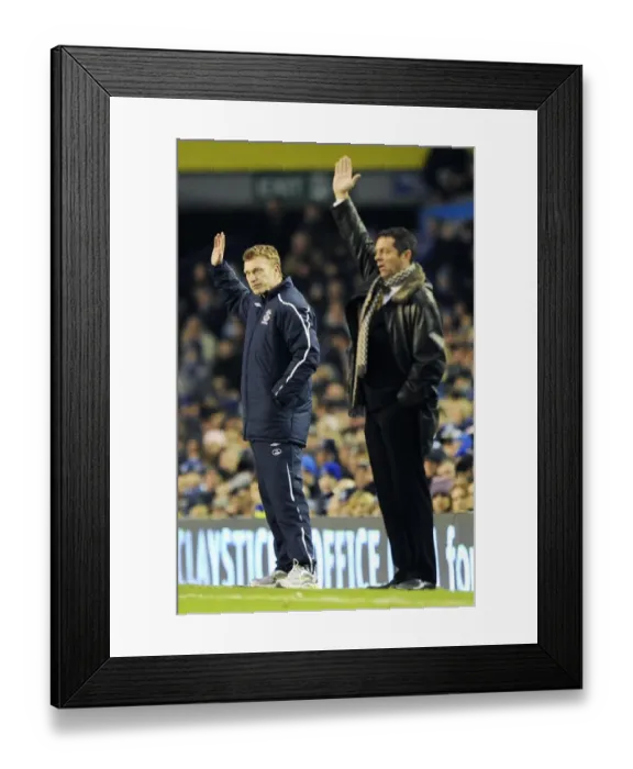 Framed Print : Deep in Thought: Moyes and Brown Pondering at Goodison Park during Everton vs. Hull City, 2009 Barclays Premier League Framed Print : Deep in Thought: Moyes and Brown Pondering at Goodison Park during Everton vs. Hull City, 2009 Barclays Premier League