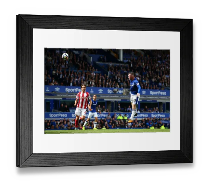 Framed Print : Rooney Strikes First: Everton vs Stoke City, Premier League - Goodison Park Framed Print : Rooney Strikes First: Everton vs Stoke City, Premier League - Goodison Park